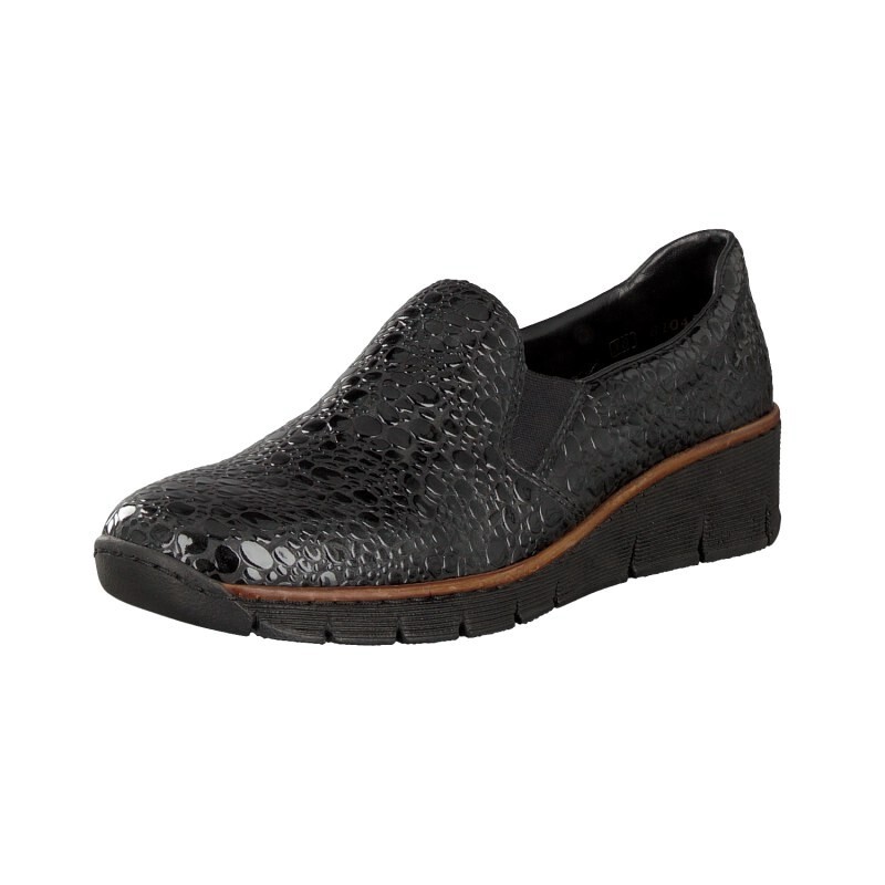 Slip On Damske - Rieker 53766-45 Siva Topánky